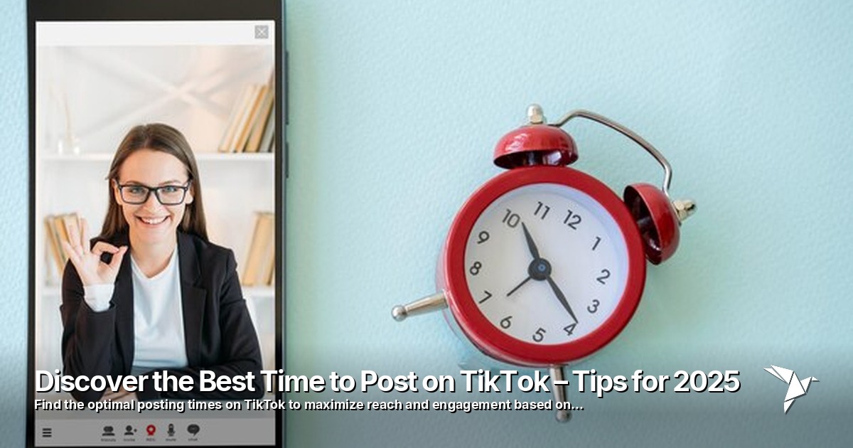 Discover the Best Time to Post on TikTok – Tips for 2025
