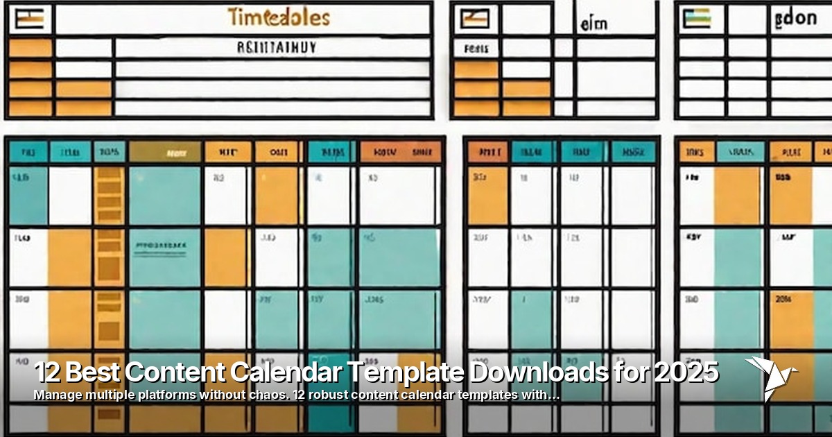 12 Best Content Calendar Template Downloads for 2025