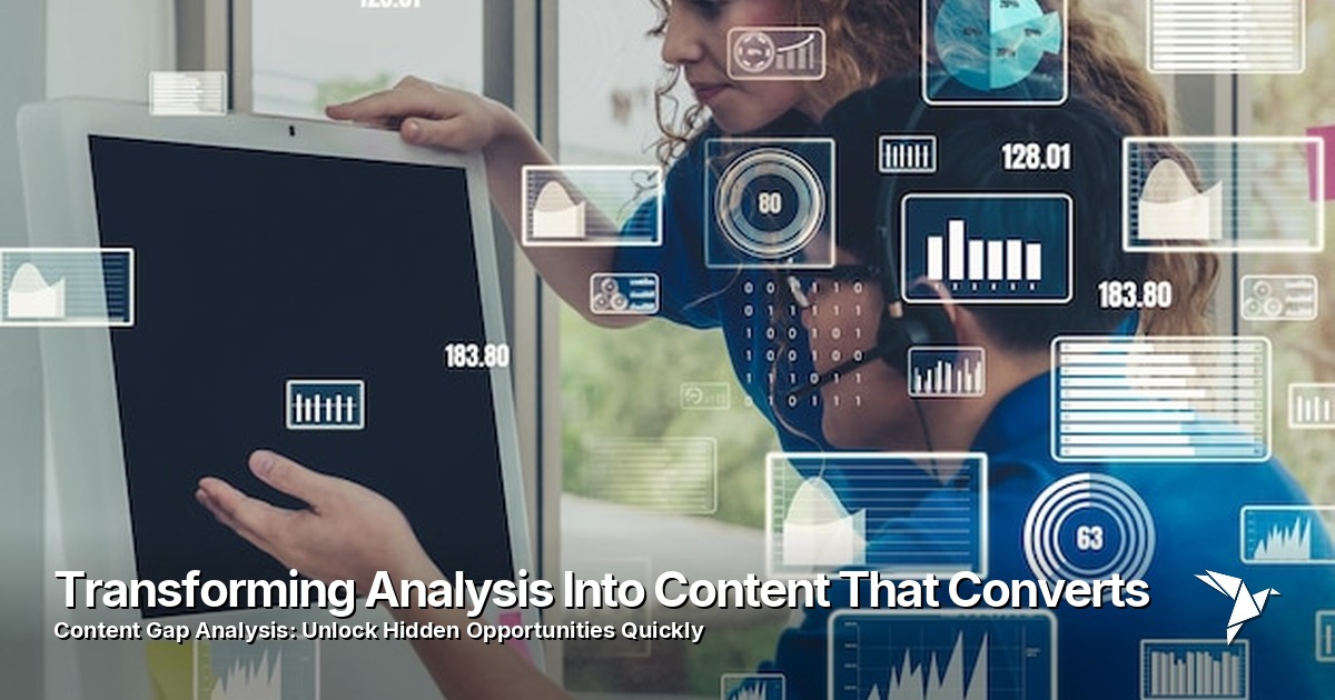 An image of a strategic content plan laid out on a desk, with charts and sticky notes, representing the transformation of data into actionable content.