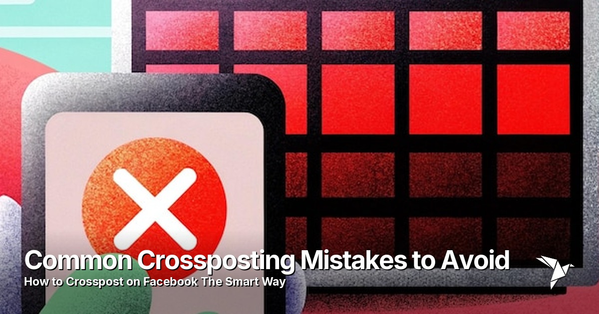 A red warning sign with an exclamation mark, symbolizing mistakes to avoid in social media.