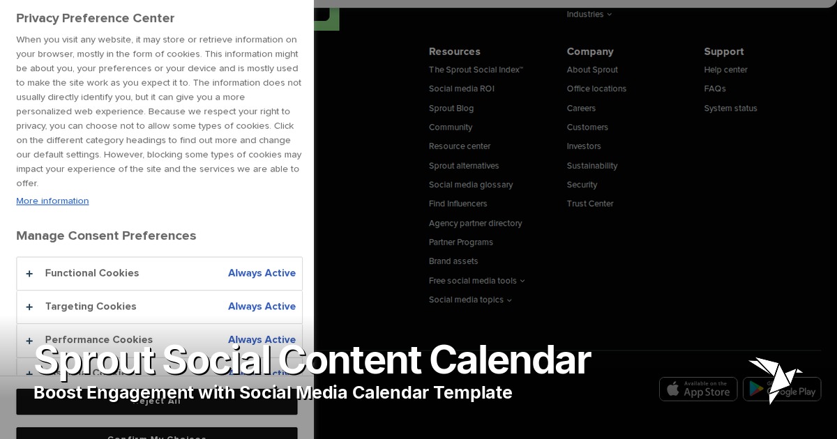 Sprout Social Content Calendar