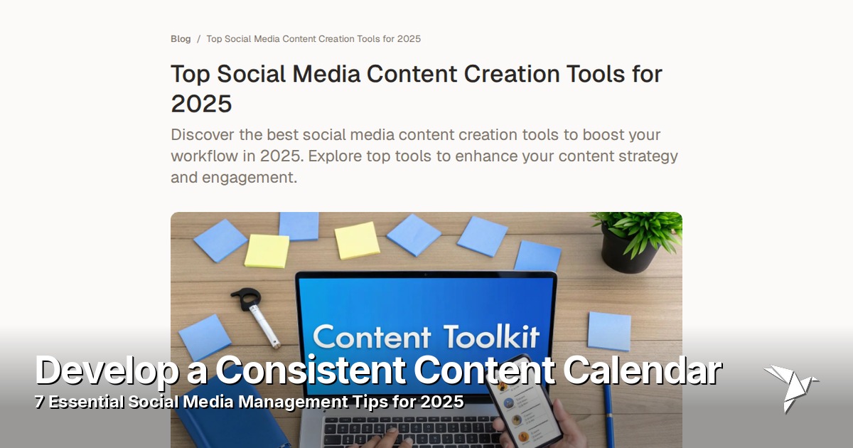 Develop a Consistent Content Calendar