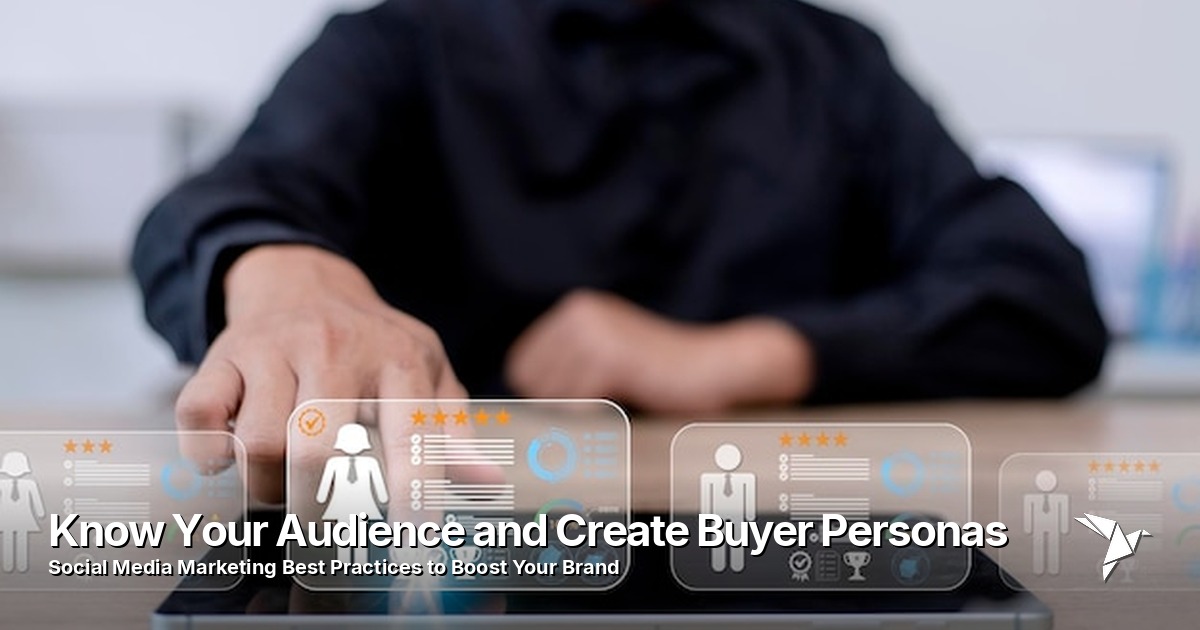 Infographic showing key data about Know Your Audience and Create Buyer Personas
