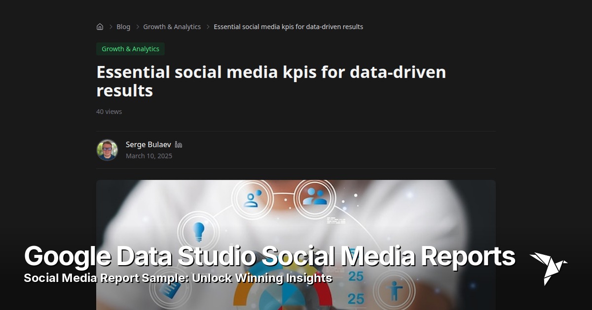Google Data Studio Social Media Report