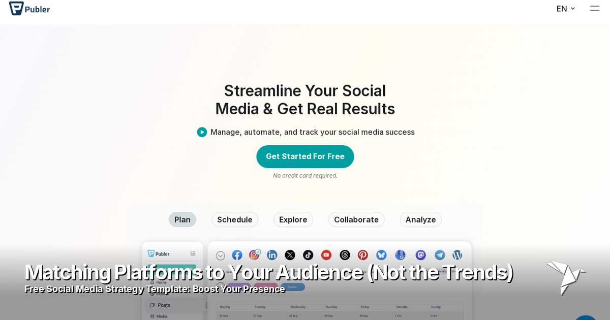 Matching Platforms to Your Audience