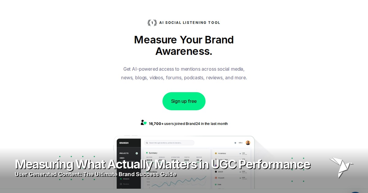 Measuring UGC Performance