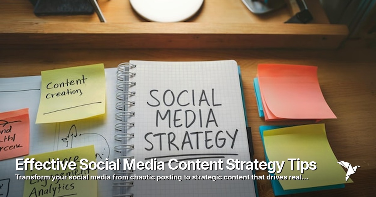 Effective Social Media Content Strategy Tips