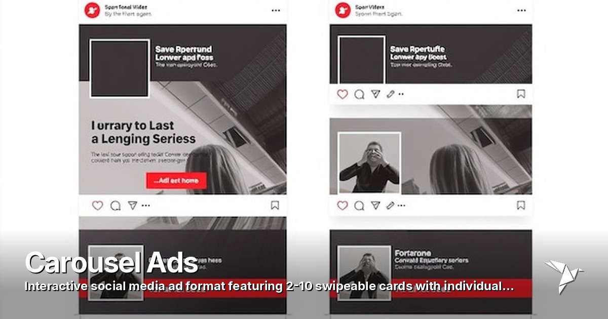 Carousel Ads — Interactive social media ad format featuring 2-10 swipeable