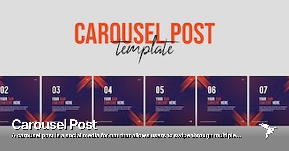 Carousel Post — Carousel post is a social media format | Digital Marketing