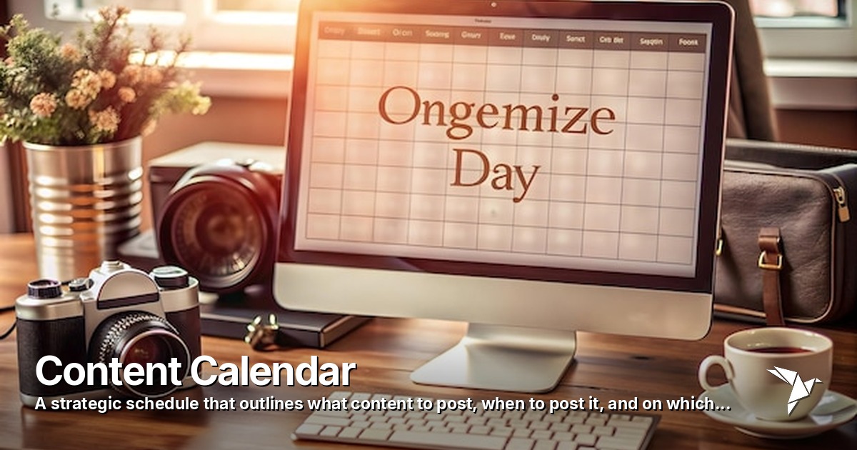 Content Calendar — Strategic schedule that outlines what content to post | Digital Marketing
