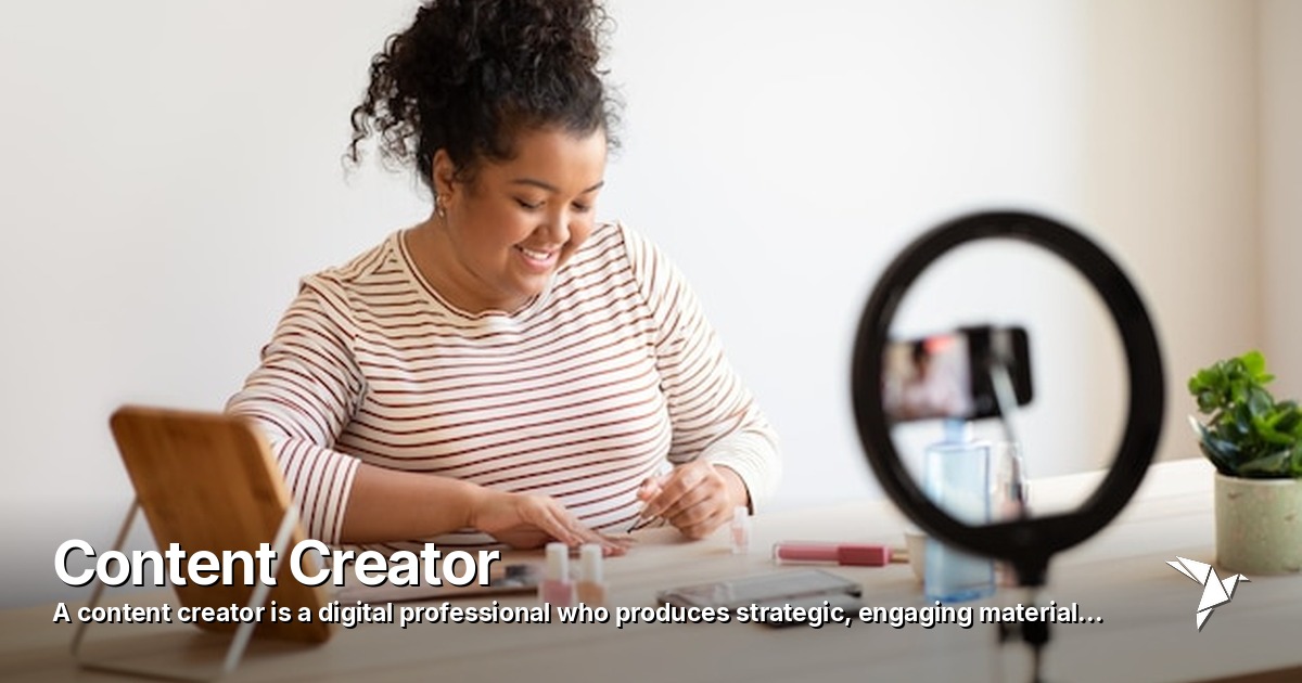 Content Creator — Content creator is a digital professional who produces strategic