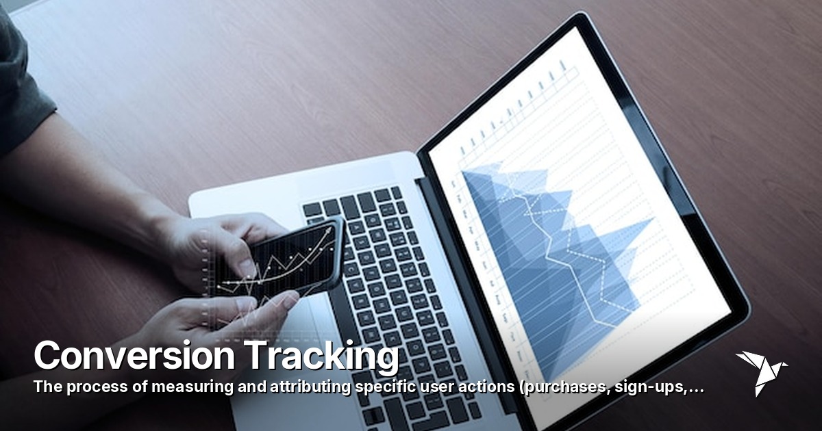 Conversion Tracking — Process of measuring and attributing specific user actions (purchases