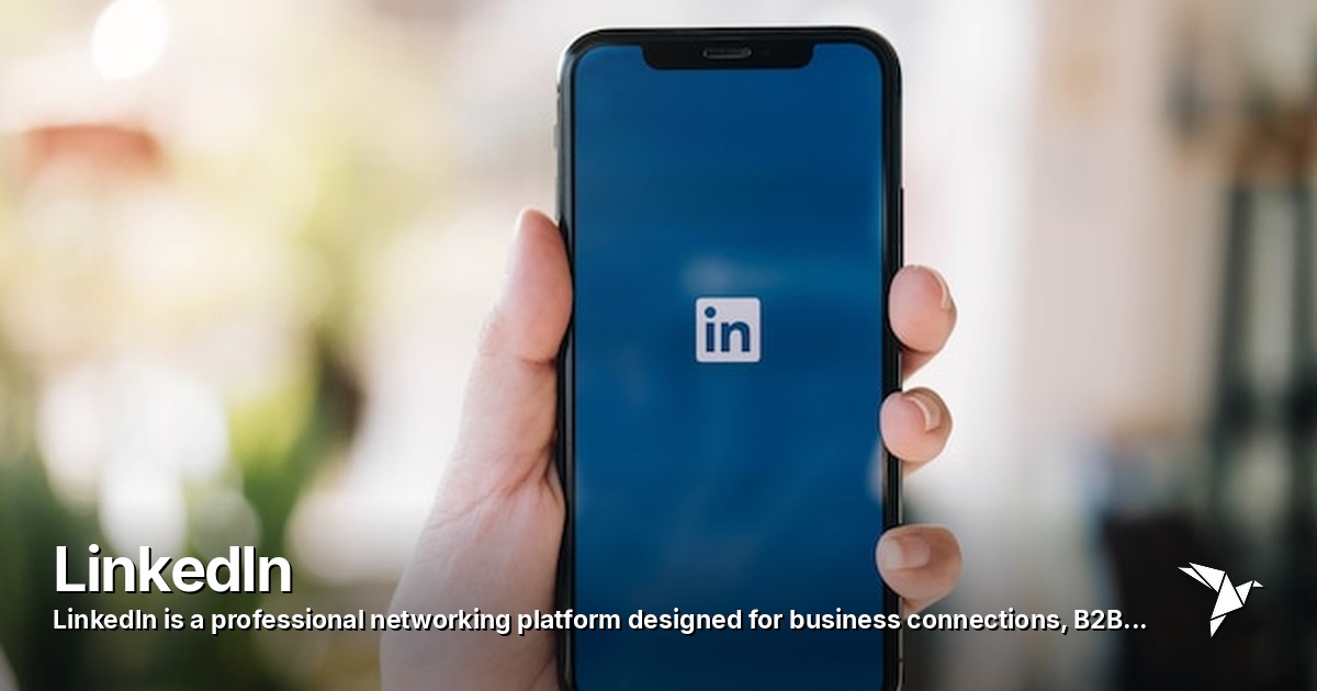 LinkedIn — Professional networking platform designed for business connections
