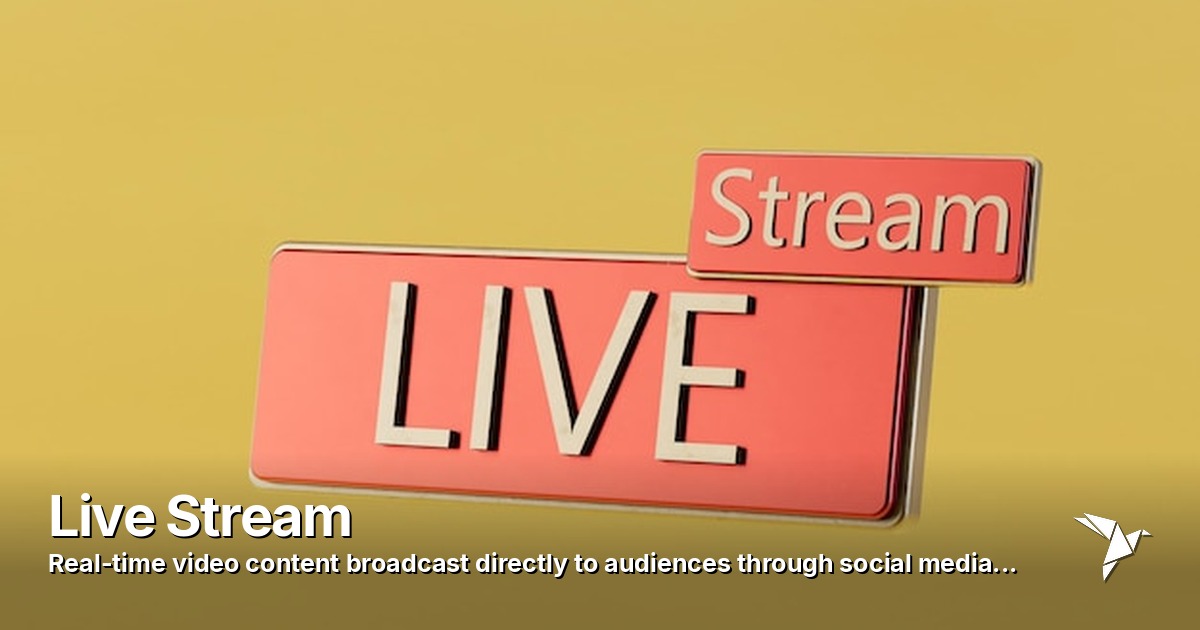 Live Stream — Real-time video content broadcast directly to audiences through | Digital Marketing