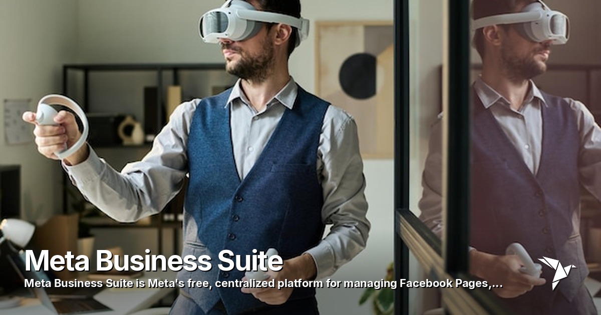 Meta Business Suite — Meta's free, centralized platform for managing Facebook Pages, | Digital Marketing