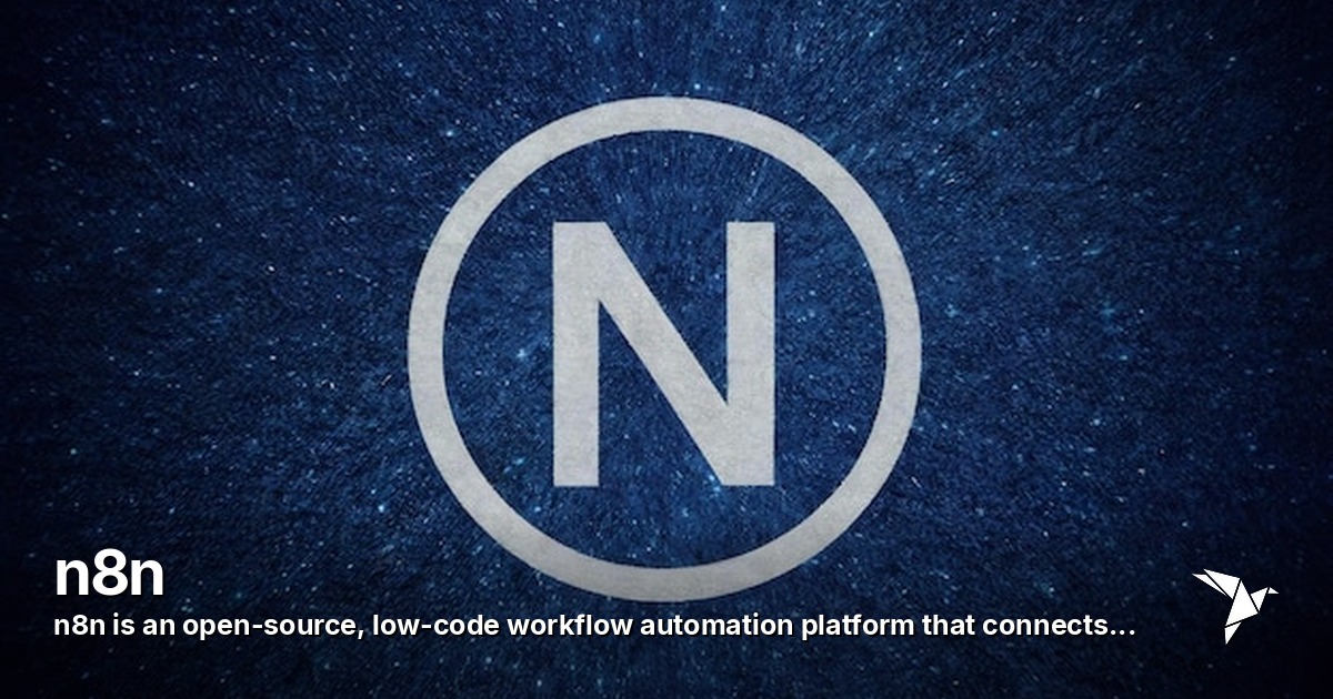 n8n — Open-source, low-code workflow automation platform