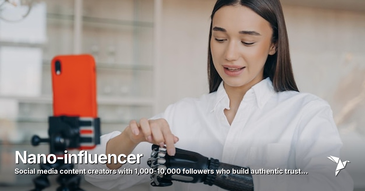 Nano-influencer — Social media content creators with 1,000-10,000 followers who | Digital Marketing
