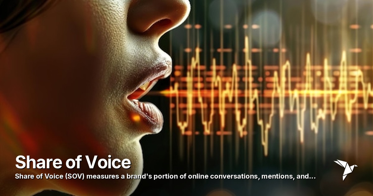 Share of Voice — (SOV) measures a brand's portion of online conversations | Digital Marketing