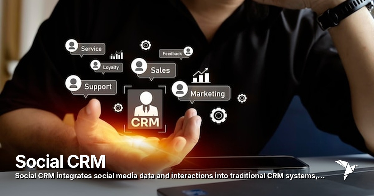 Social CRM — Integrates social media data and interactions into traditional | Digital Marketing