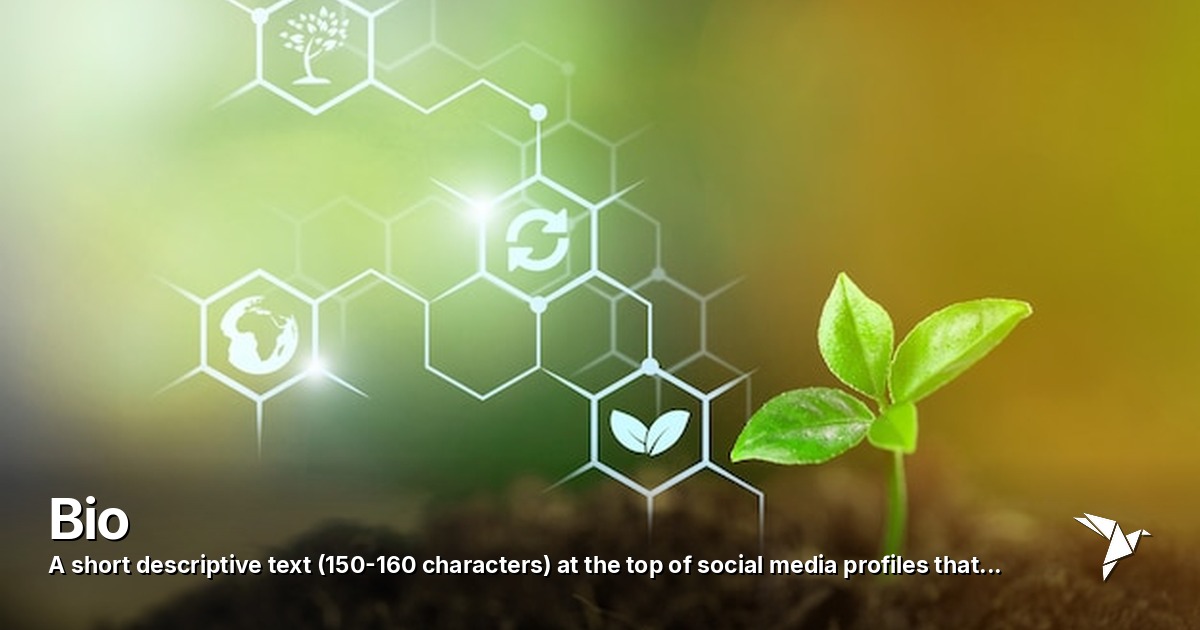 Bio — Short descriptive text | Digital Marketing
