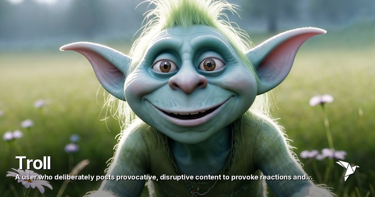 Troll — User who deliberately posts provocative | Digital Marketing