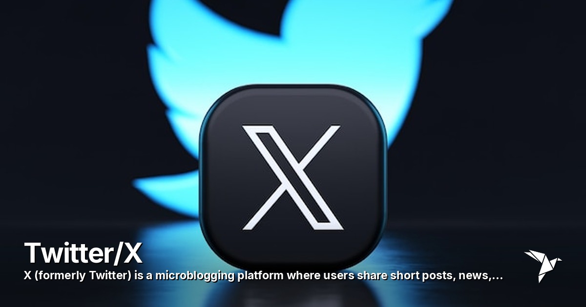 Twitter/X — X (formerly Twitter) is a microblogging platform